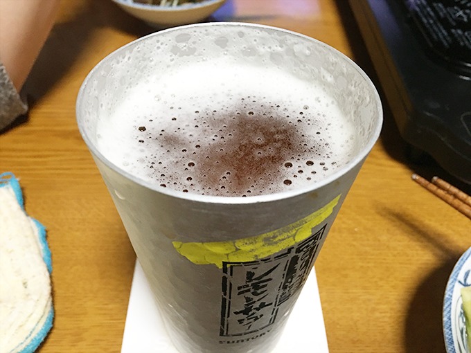 博多 若杉　もつ鍋　ビールと合います