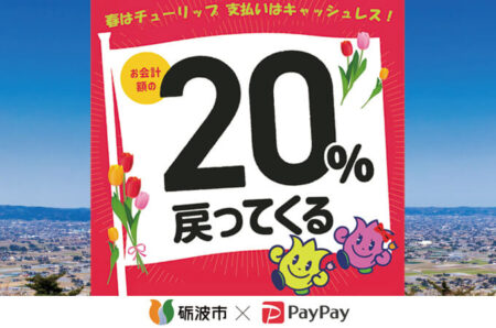 【砺波市×PayPay】最大20%還元！開催は2021年4月です！
