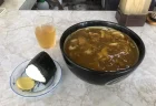 百万石うどん　カレーうどん大盛り＆おにぎり