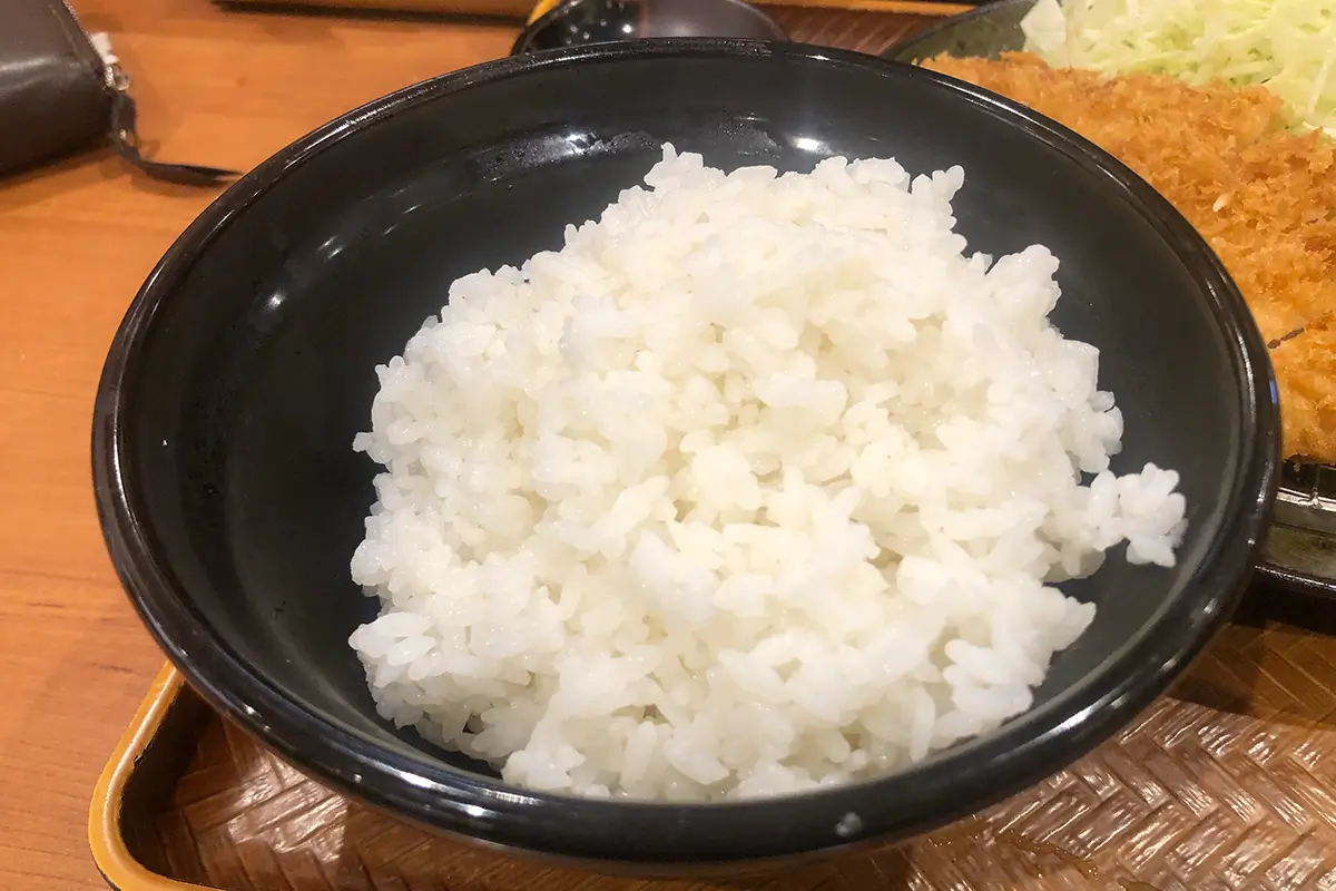 かつ庵 砺波店　ロース＆えびフライ定食　白米
