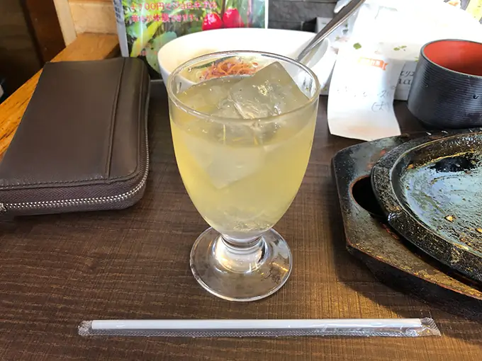 画像 フライパン&カレー てきさす ヤサ玉スパ大盛り 食後のドリンク
