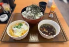 とんから亭 富山新庄店　鶏つけ汁蕎麦&選べるミニ丼セット（ミニヒレかつ丼）
