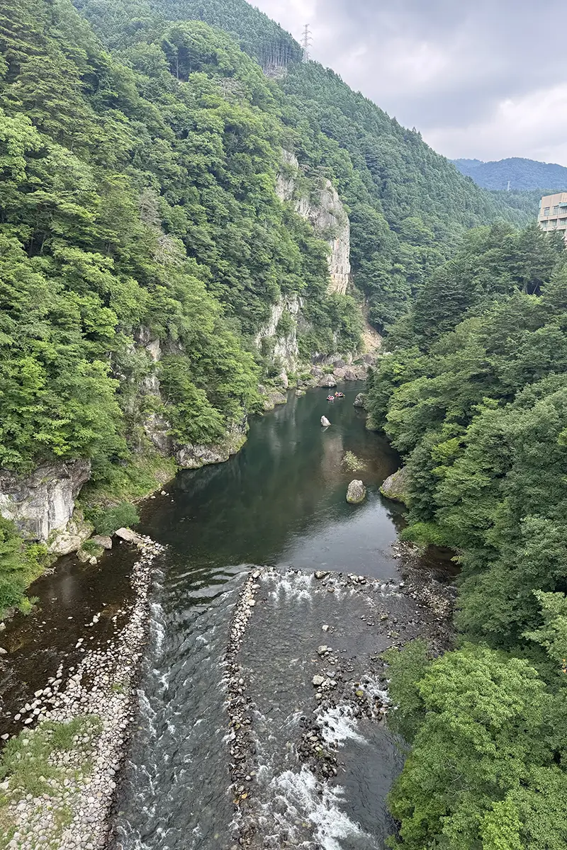 画像 鬼怒楯岩大吊橋からの眺望
