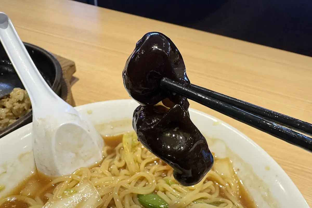 丸源ラーメン 高岡店　丸源五目そば　キクラゲ