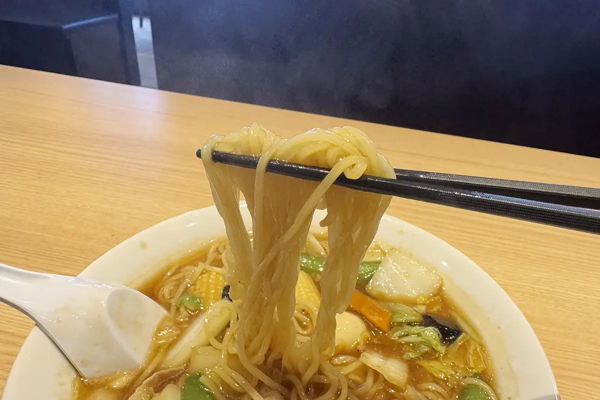 丸源ラーメン 高岡店　丸源五目そば　麺