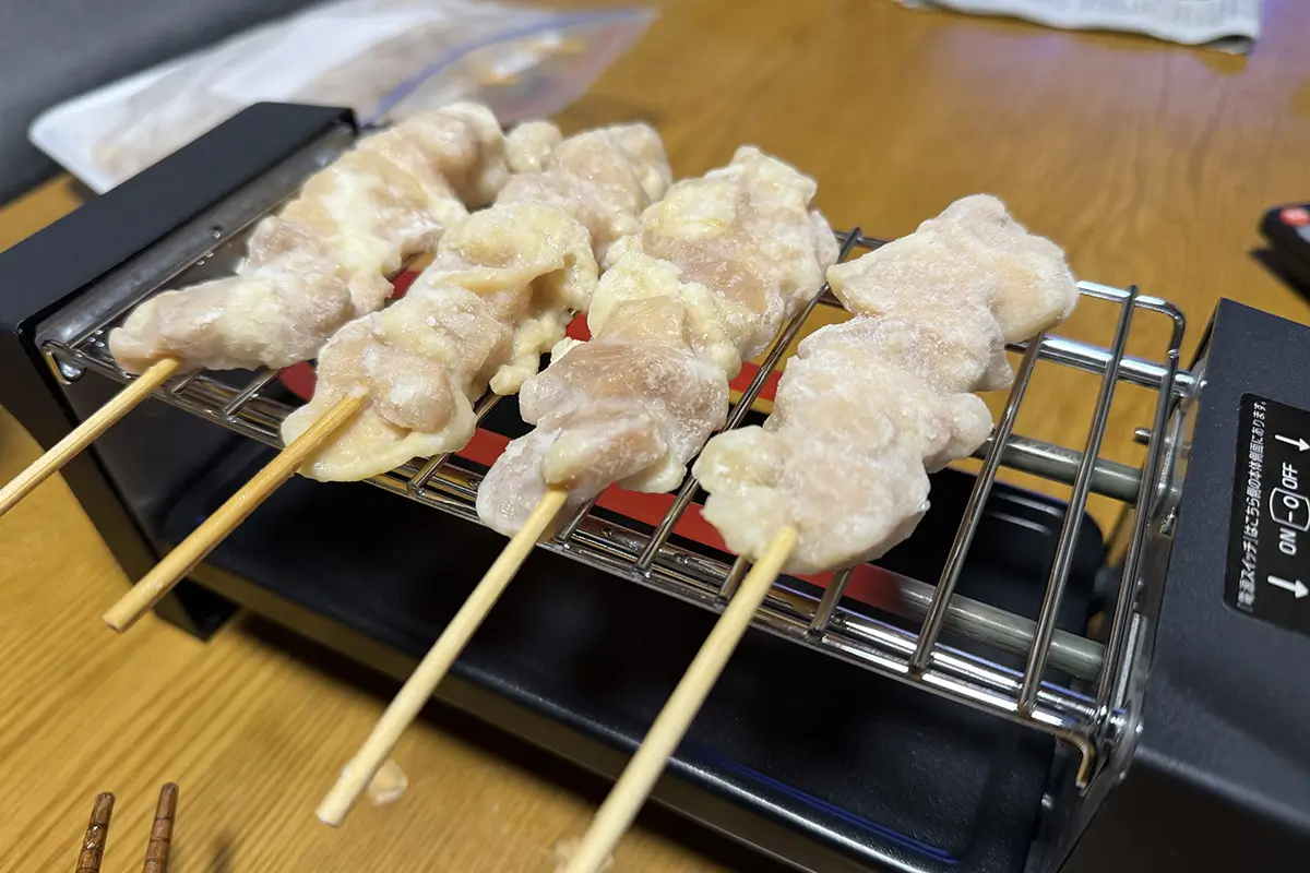 画像 焼き鳥焼き器 焼き鳥を焼く