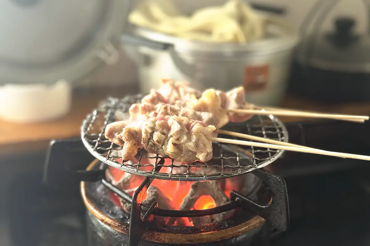 画像 LOGOS×萬古焼 卓上水コンロ 焼き鳥