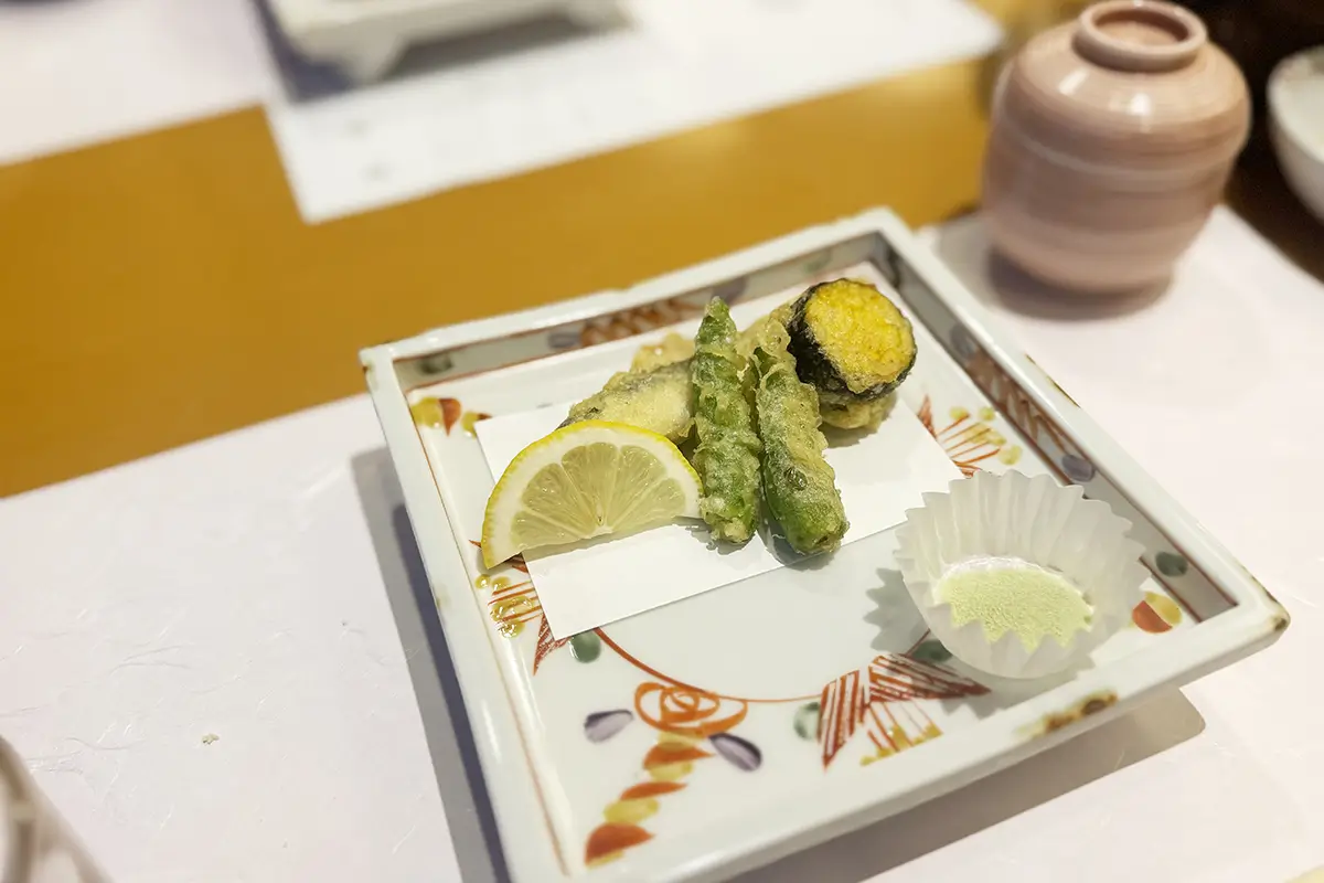 画像 長良川温泉 ホテルパーク 夕食 飛騨牛陶板焼き付の懐石コース 揚げ物