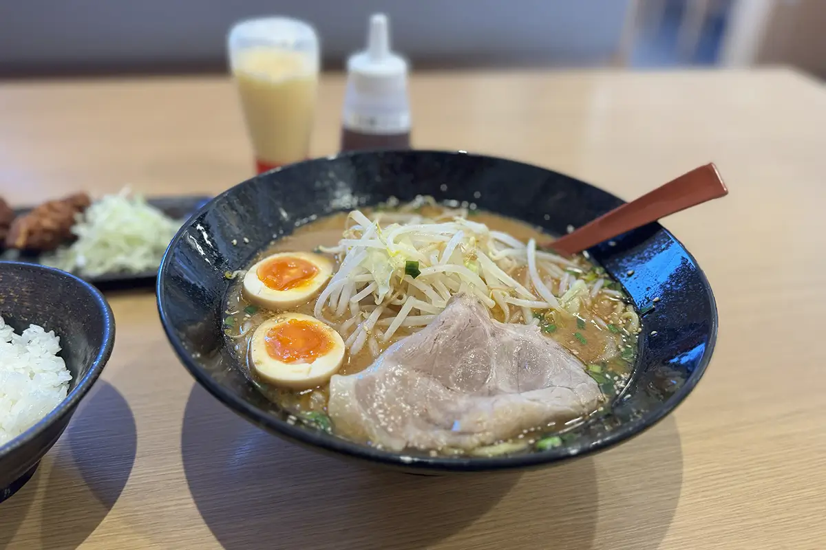 めん丸　Aランチ　味噌ラーメン
