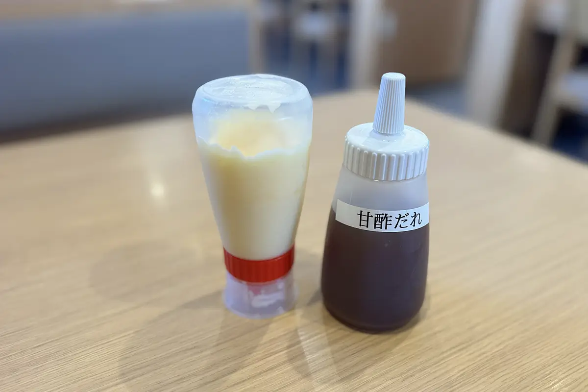 めん丸　Aランチ　から揚げ用甘酢だれ・マヨネーズ