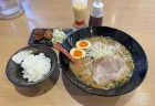 めん丸　Aランチ（味噌ラーメン・半ライス・煮玉子・麺大盛）