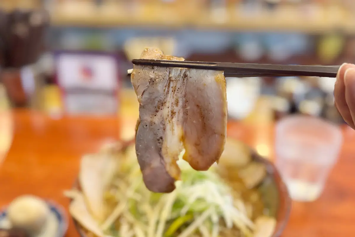 らーめん むてっぽう 富山本店　魚介醤油チャーシューメン大盛り　チャーシュー