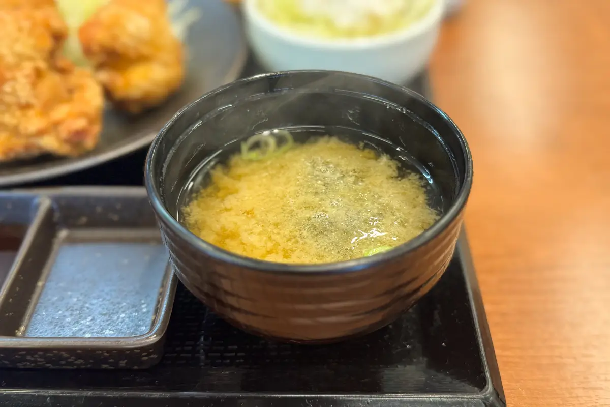 からやま 富山飯野店　からやま定食　味噌汁