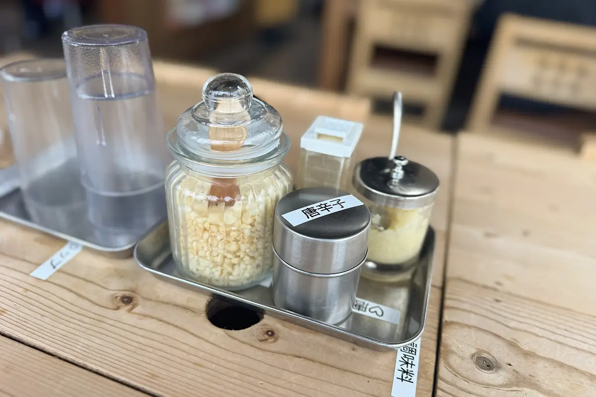 つけめん えびすこ　卓上調味料