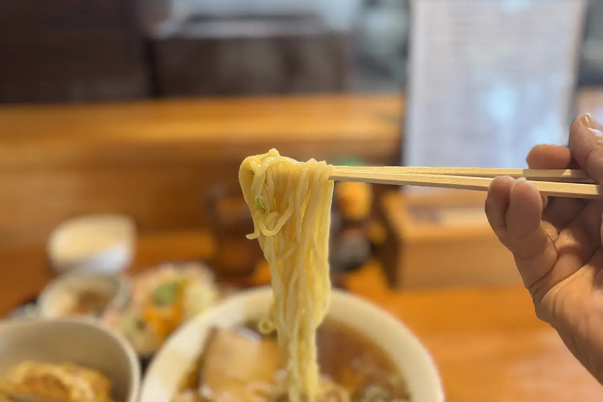 きく亭　カツ丼セット（ラーメン麺大盛り）　ラーメン　麺