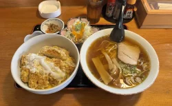 きく亭 カツ丼セット(ラーメン麺大盛り)
